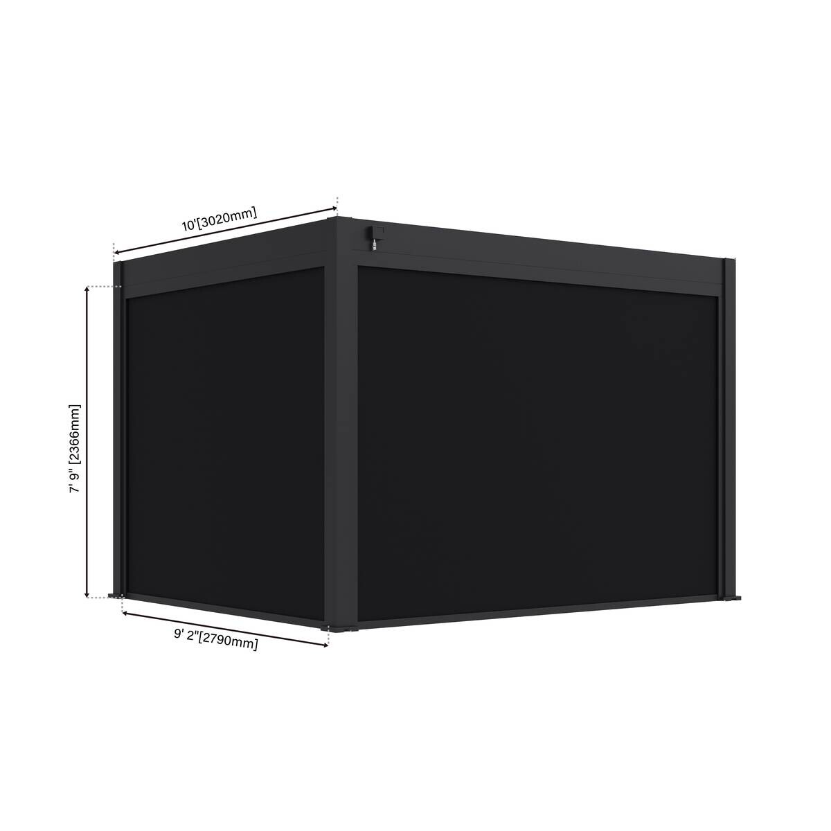 Paragon Outdoor Seitenteil für Pergola Grand Tuscan grau Kunststoff B/H: ca. 279x237 cm