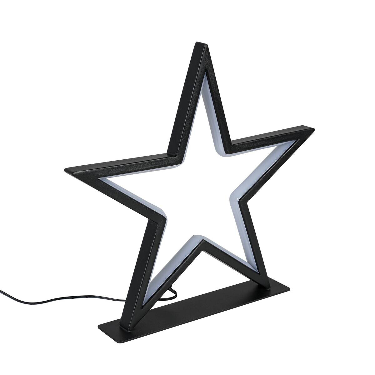 LED-Dekoleuchte Stella schwarz Metall B/T/L: ca. 33x5x32 cm