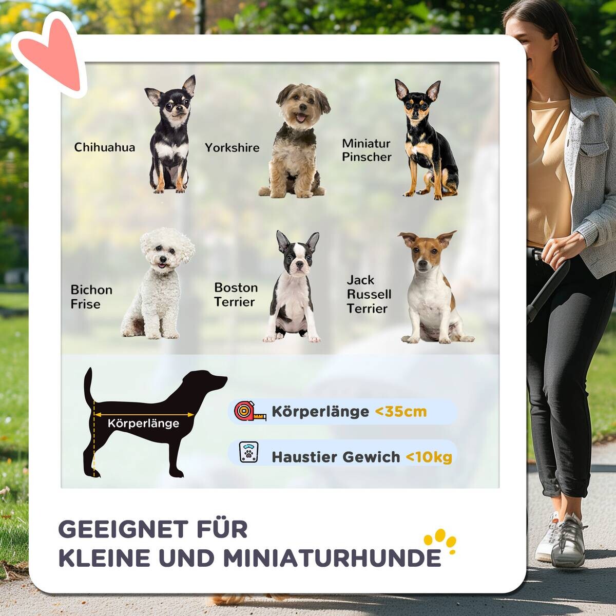 PawHut Haustier-Trolley schwarz Polyester-Mischgewebe B/H/L: ca. 49,5x98x82 cm