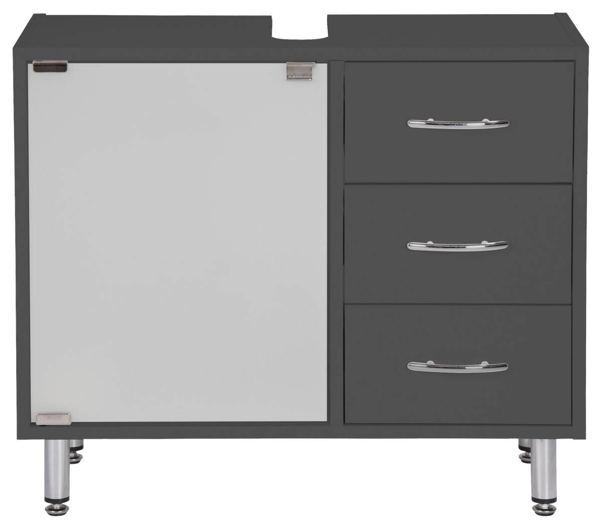 Waschbeckenunterschrank Lana anthrazit B/H/T: ca. 66x58x30 cm