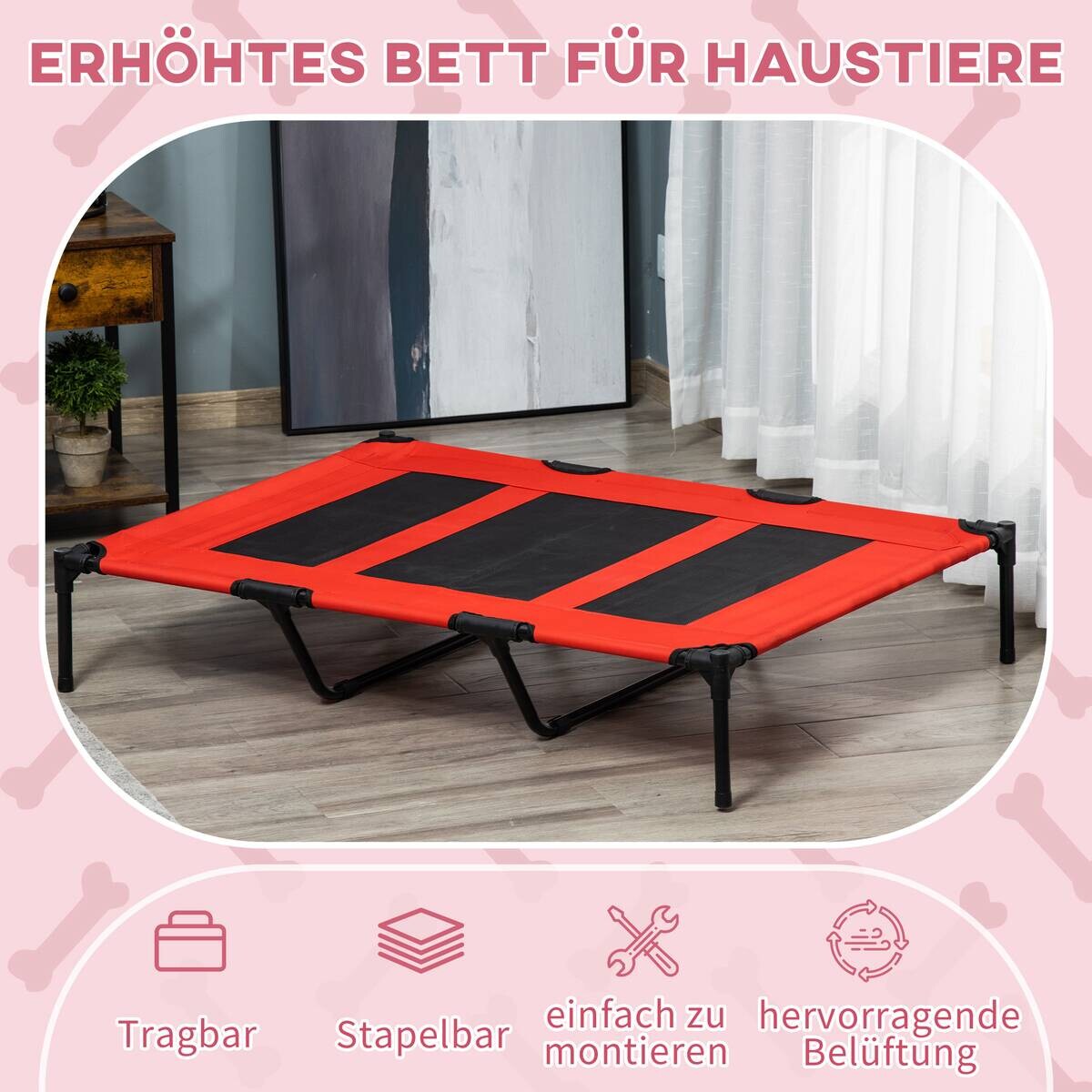 PawHut Hunde-Zubehör schwarz Polypropylen B/H/L: ca. 92x122x23 cm
