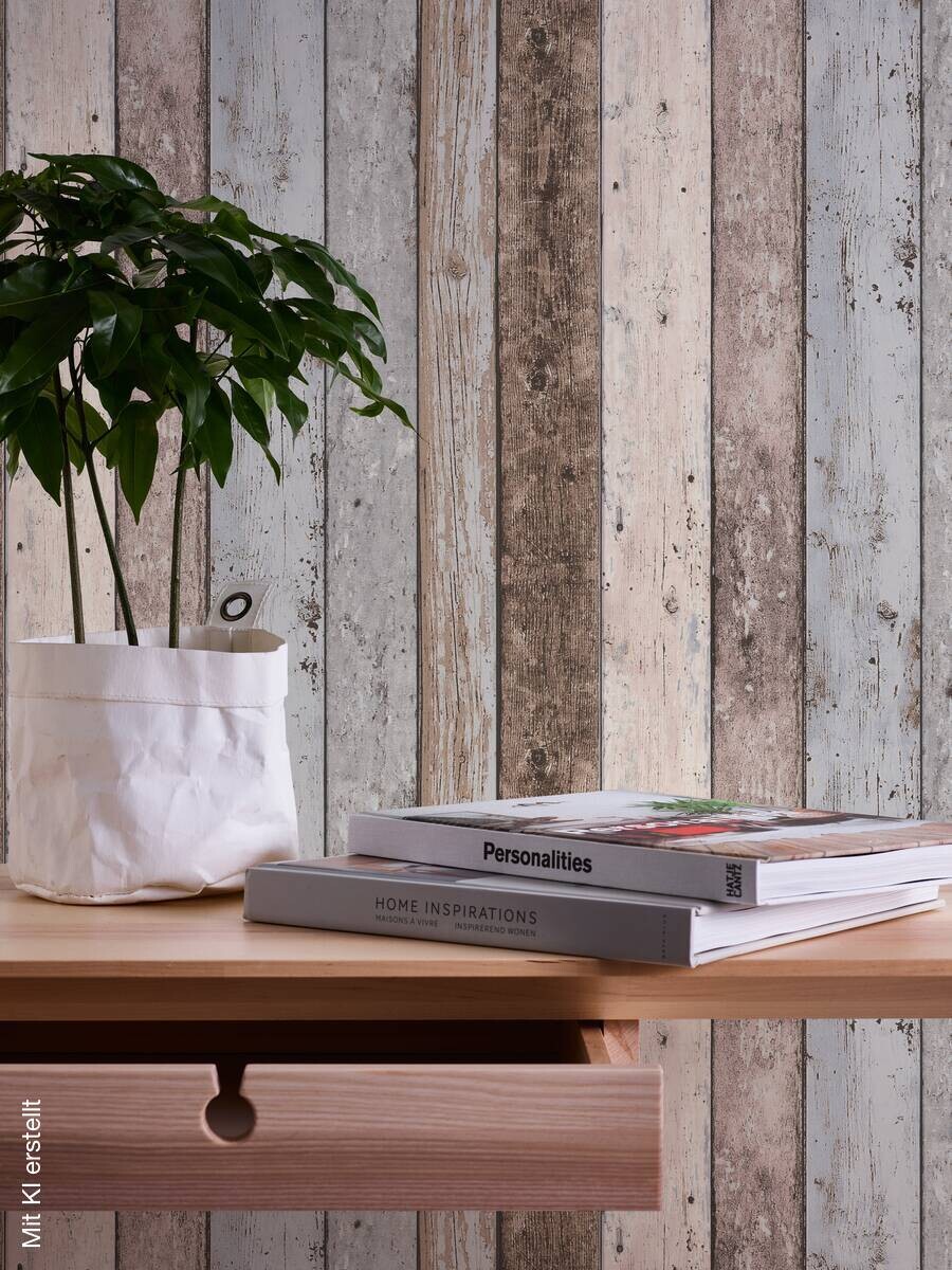 A.S.Creation Vliestapete Best of Woodn Stone 2nd Edition Holzoptik braun B/L: ca. 53x1005 cm