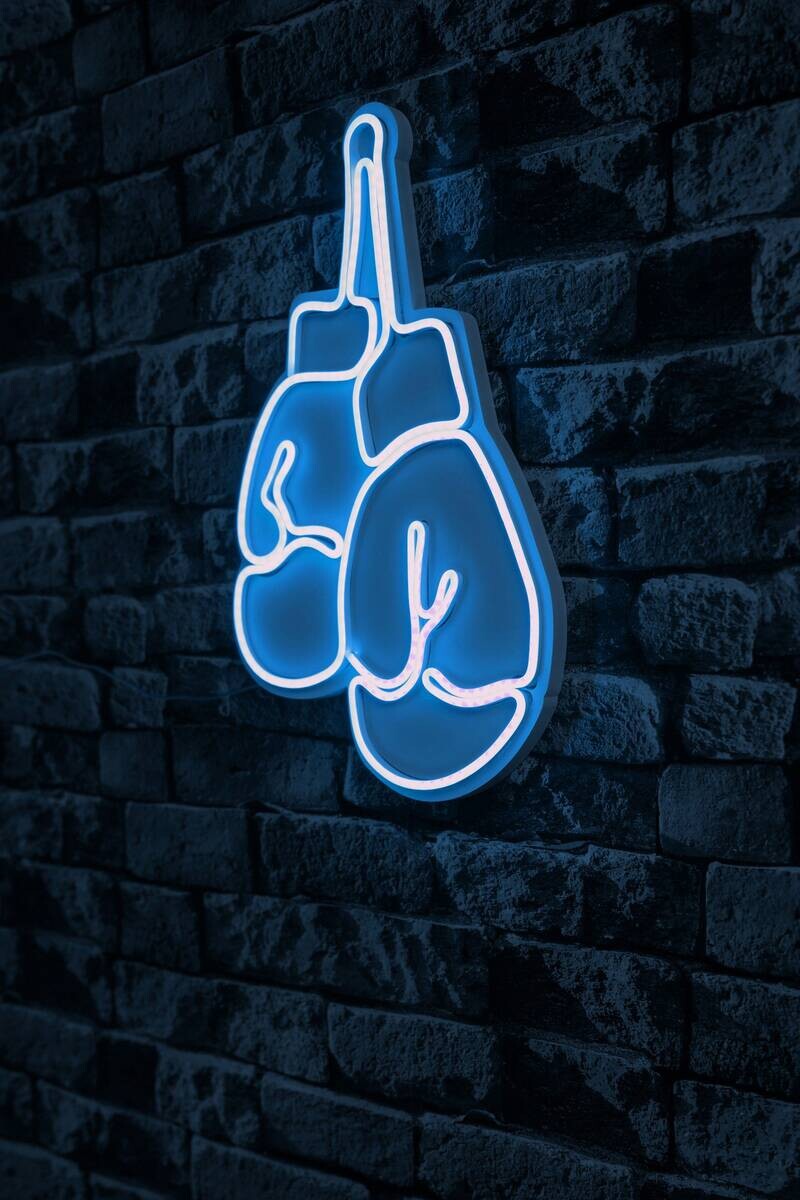 Opviq LED-Wandleuchte blau PVC B/H/T/L: ca. 28x44x2x28 cm