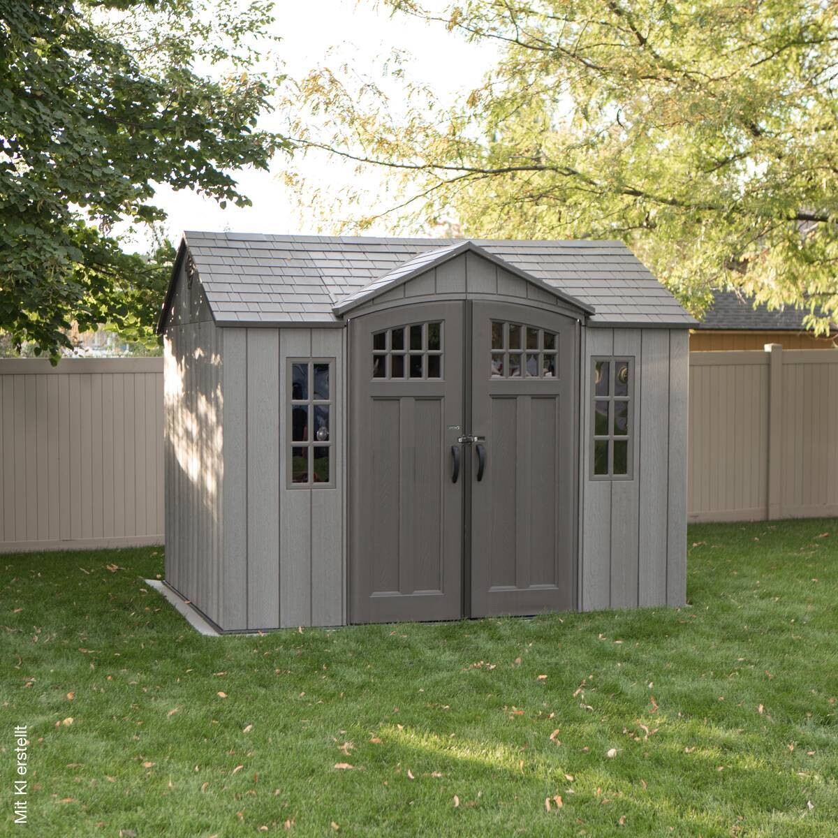 Lifetime Gartenhaus Saturn dunkelgrau B/H/L: ca. 305x244x244 cm