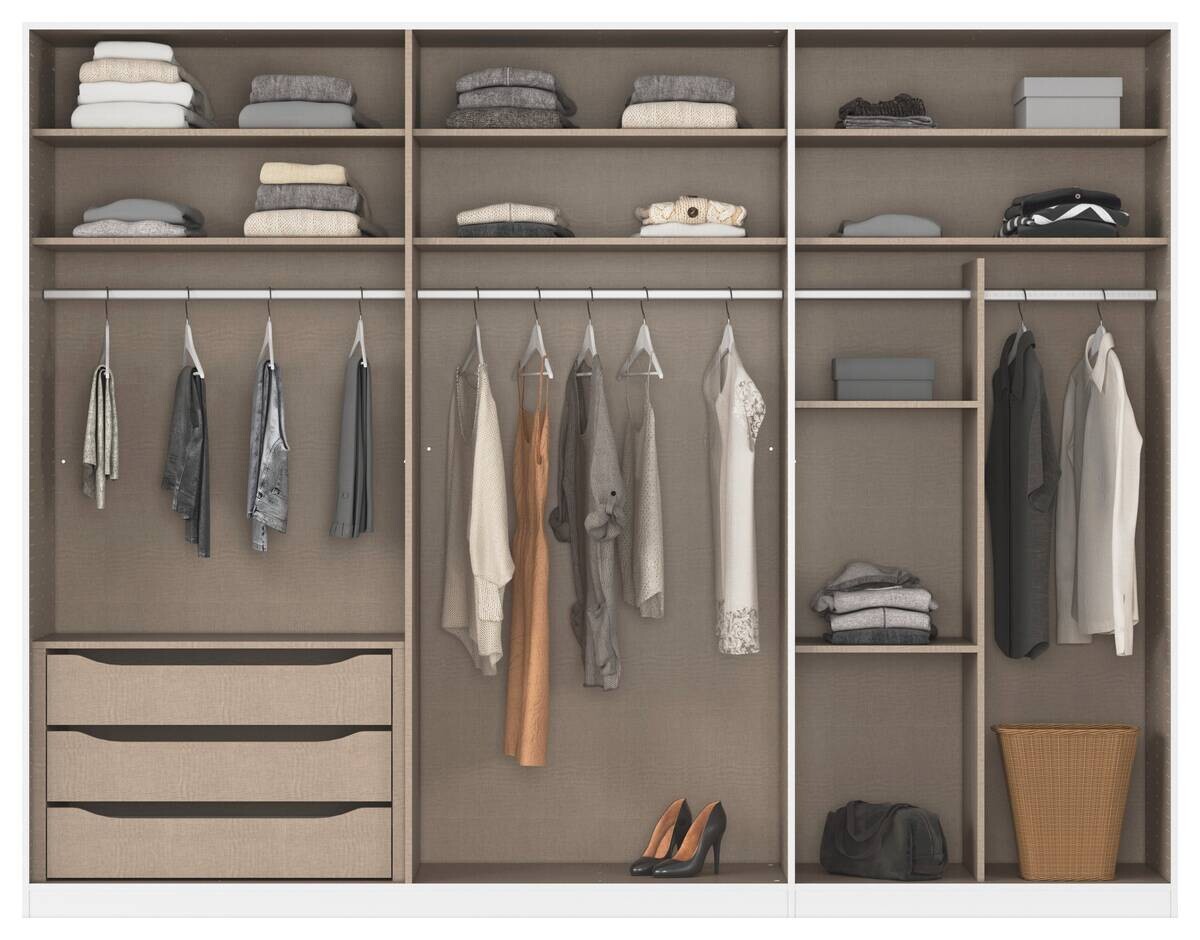 Kleiderschrank Alabama Alpinweiß B/H/T: ca. 271x210x54 cm