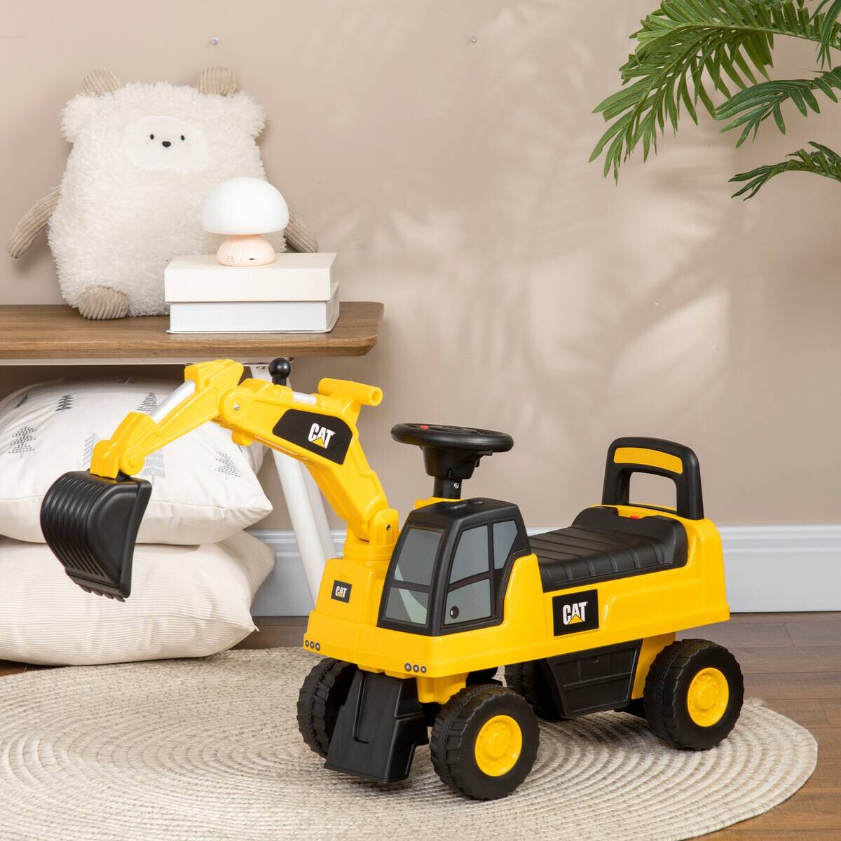 HOMCOM Kinder-Fahrzeug gelb B/H/L: ca. 27,5x85x47,5 cm