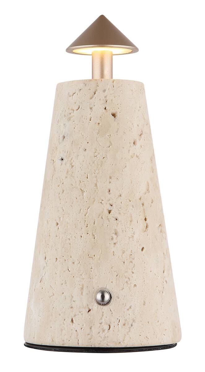 GLOBO LED-Tischleuchte Cappuccino grau schwarz Stein Metall Kunststoff H/D: ca. 19x9 cm 1 Brennstellen