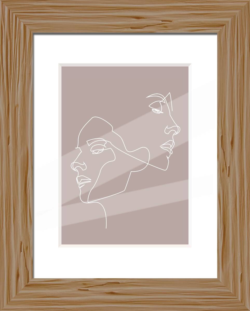 Bilderrahmen natur Holz B/L: ca. 18x24 cm