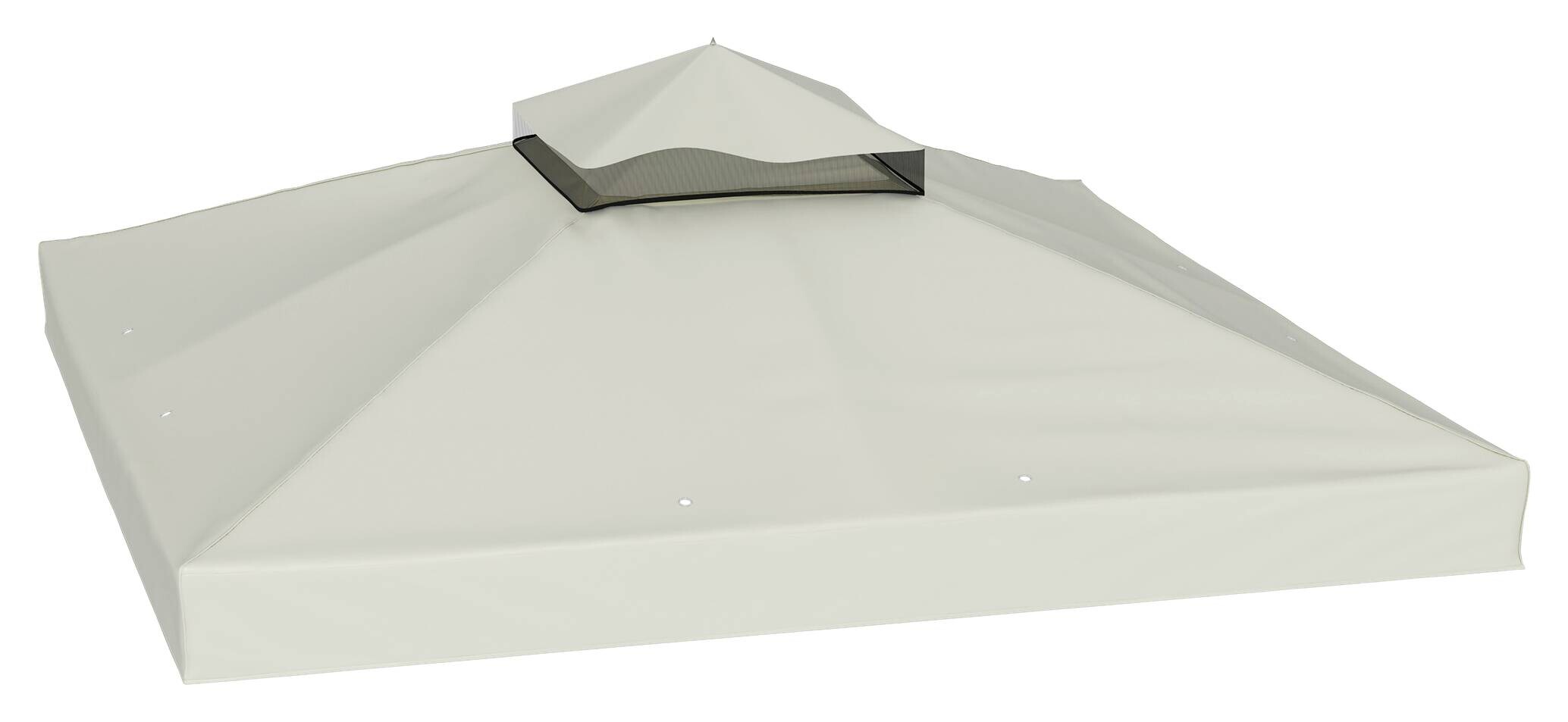 Outsunny Pavillondach hellgrau Polyester B/H/L: ca. 300x1x300 cm