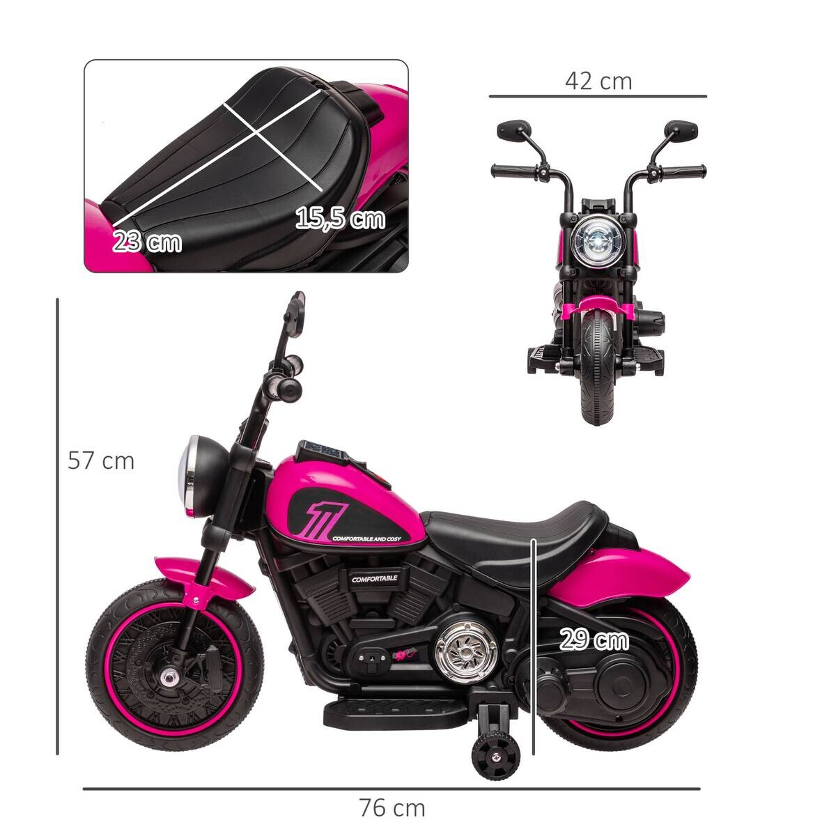 HOMCOM Kinderauto rosa B/H/L: ca. 42x76x57 cm