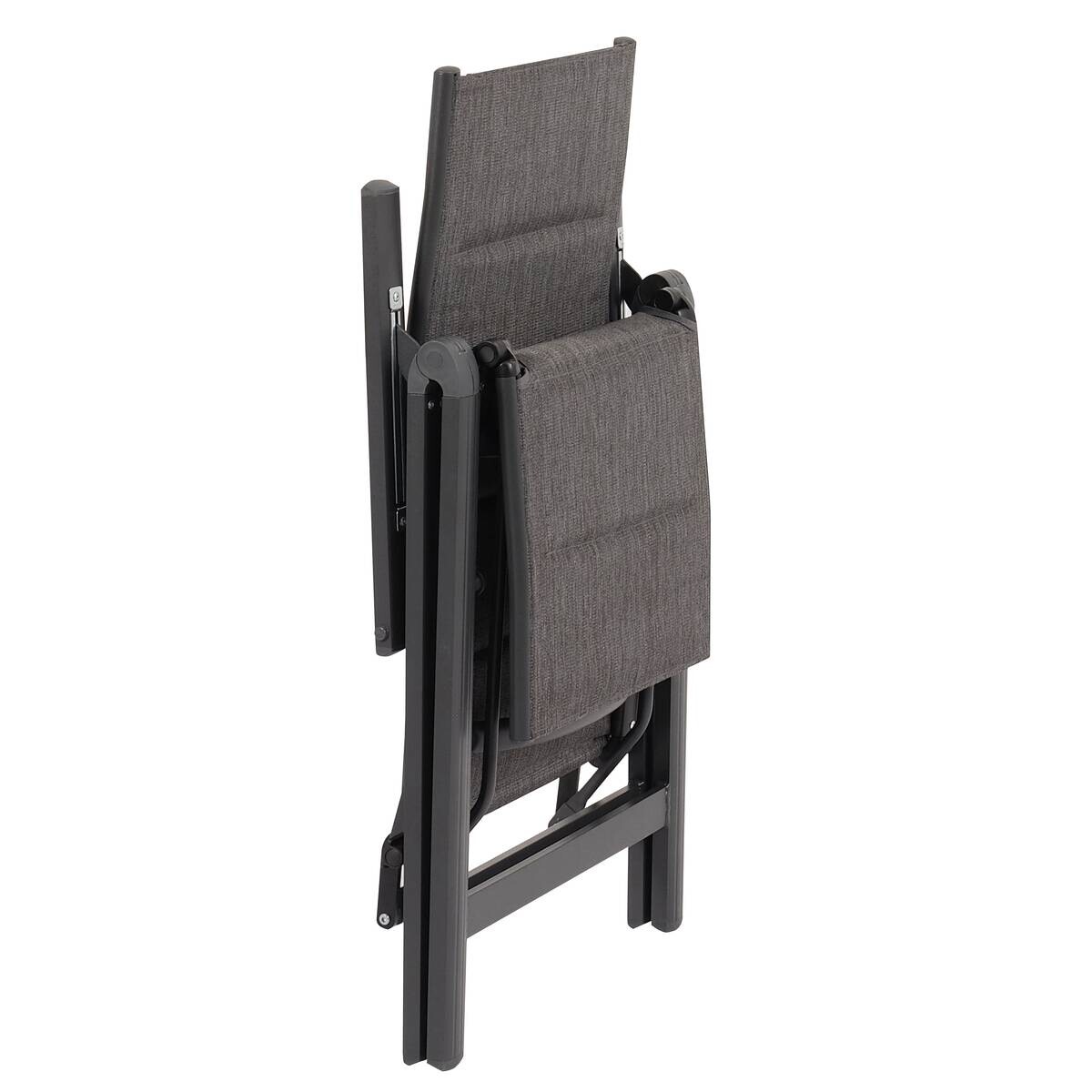 POCOline Klappsessel Boston anthrazit Alu B/H/L: ca. 73x140x58 cm
