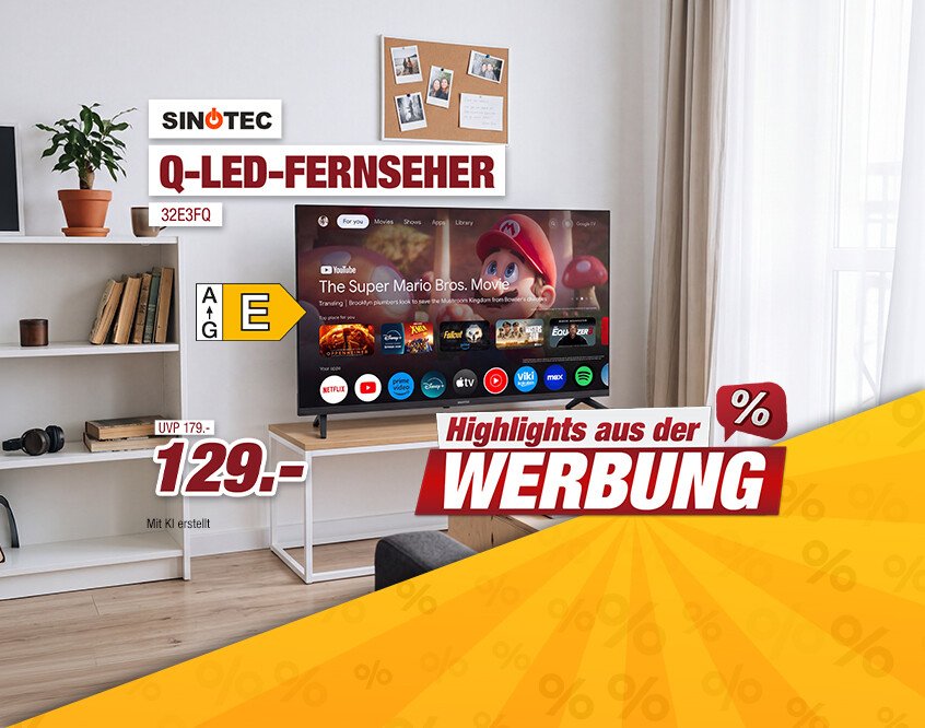 Unsere Werbe Highlights - Q-LED-Fernseher 32E3FQ
