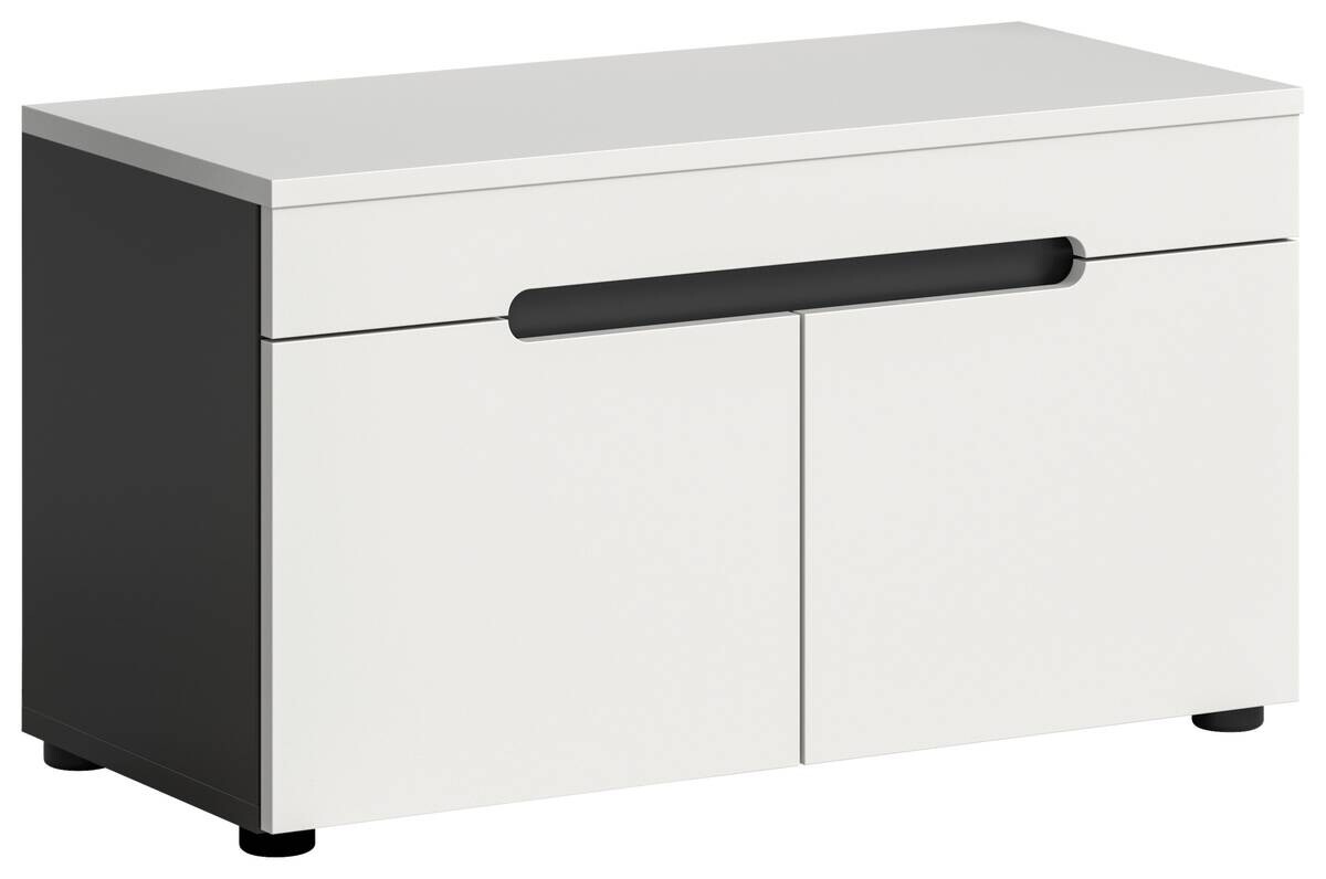 Sitzbank Canu basaltgrau Nachbildung weiß B/H/T: ca. 80x45x37 cm