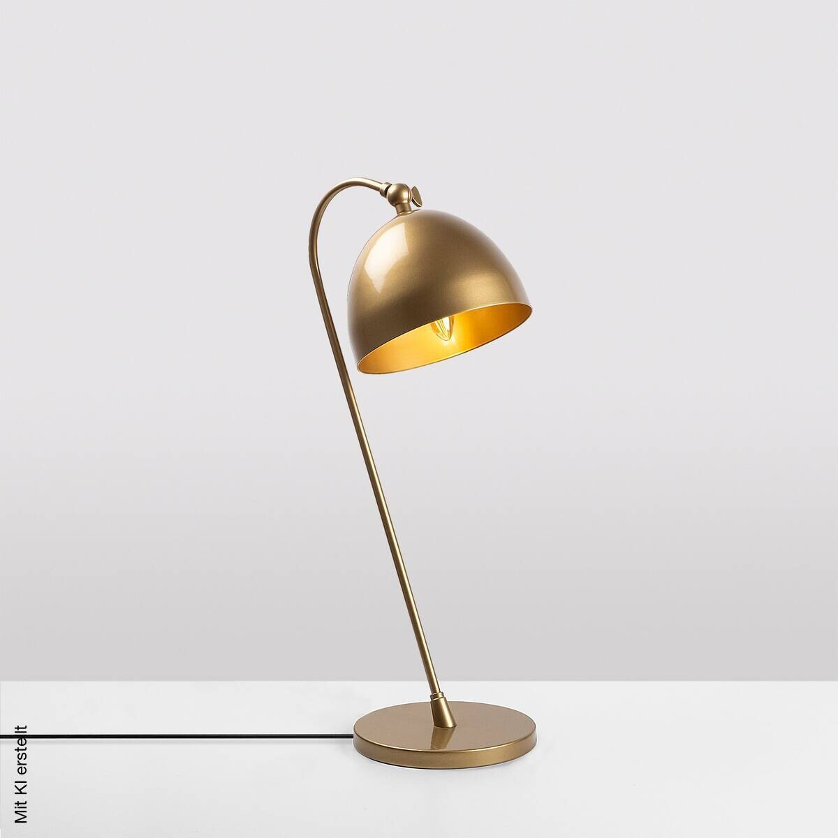 Opviq Tischleuchte gold Metall B/H/L: ca. 26x54x18 cm E14 1 Brennstellen