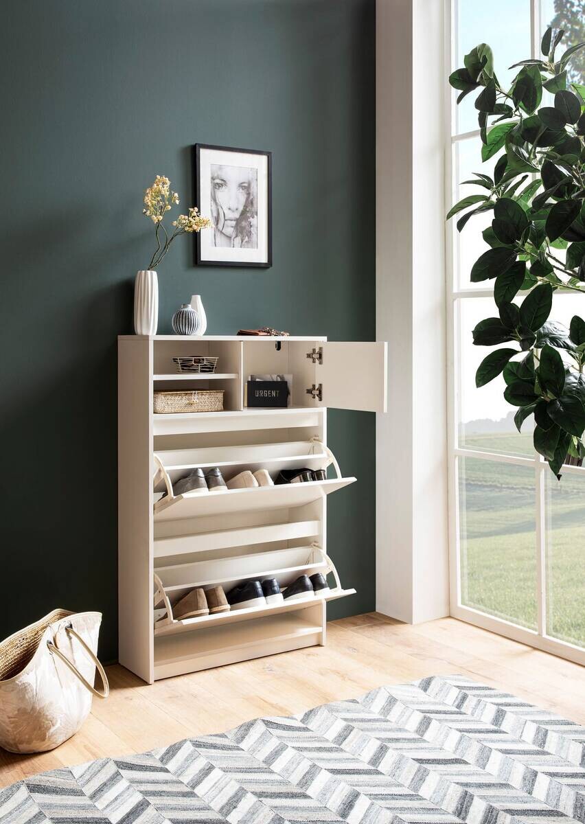Schuhschrank weiß B/H/T: ca. 71x110x24 cm