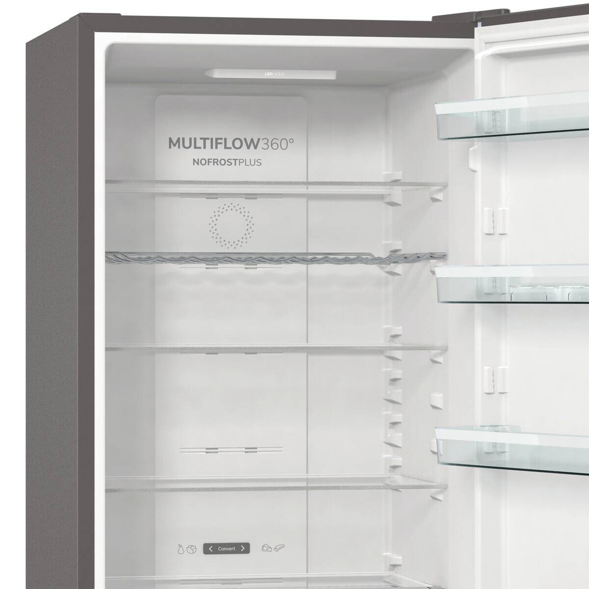 Gorenje Kühl-/Gefrierkombination NRK620CA2XL4 silber B/H/T: ca. 60x200x59 cm