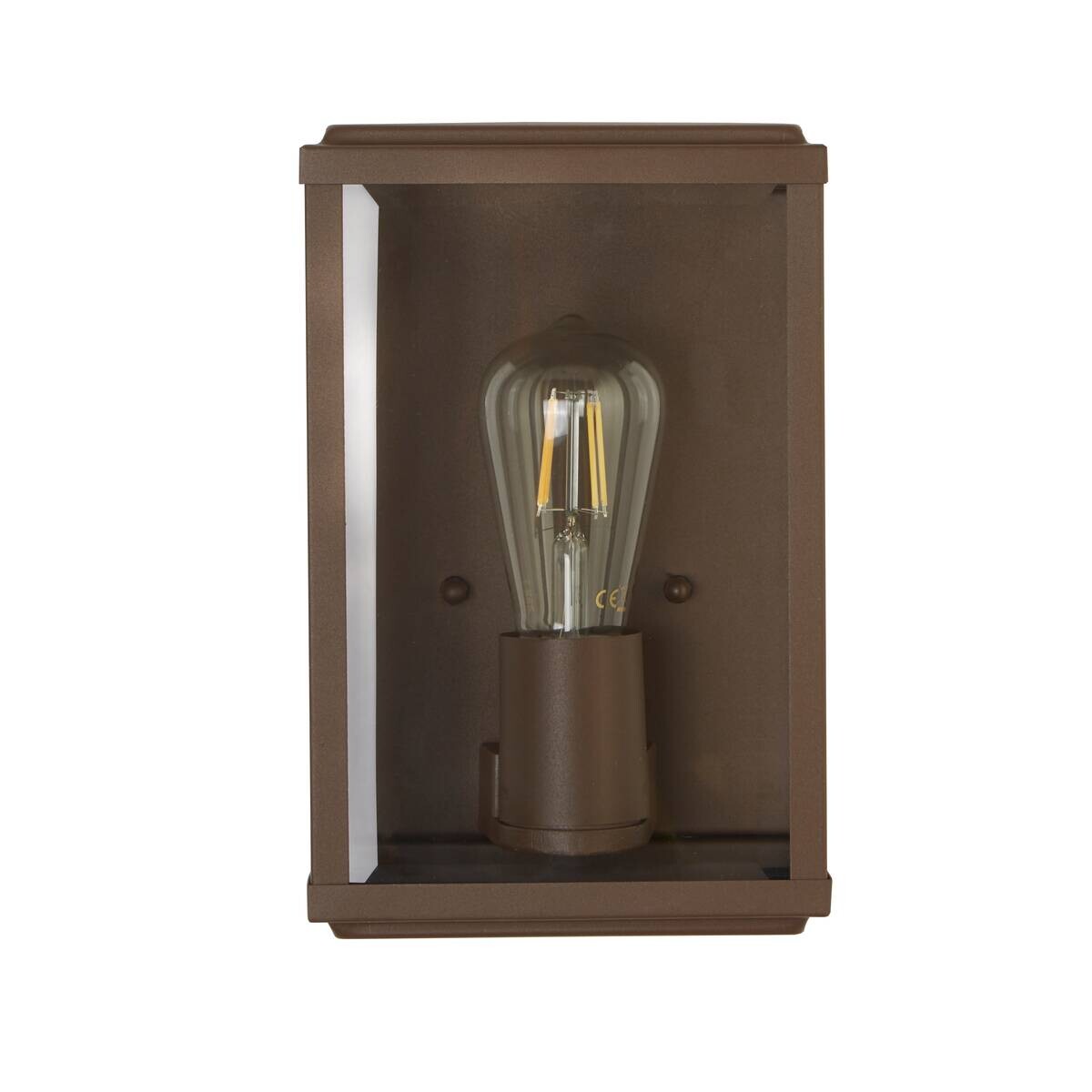 Wandaußenleuchte klar braun B/H/T: ca. 16x25x11 cm