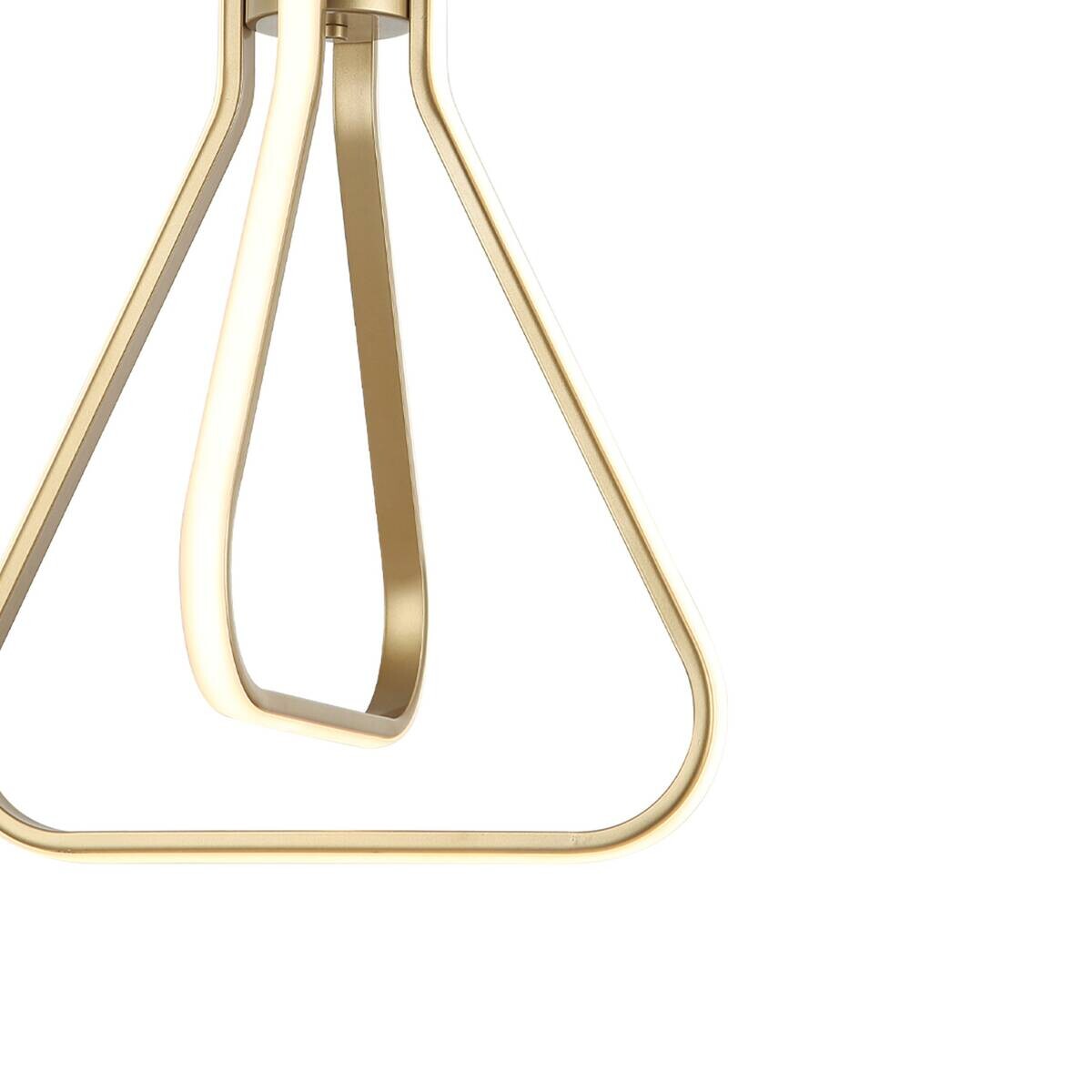 Lamkur Pendelleuchte gold Stahl B/H/L: ca. 12x36x36 cm