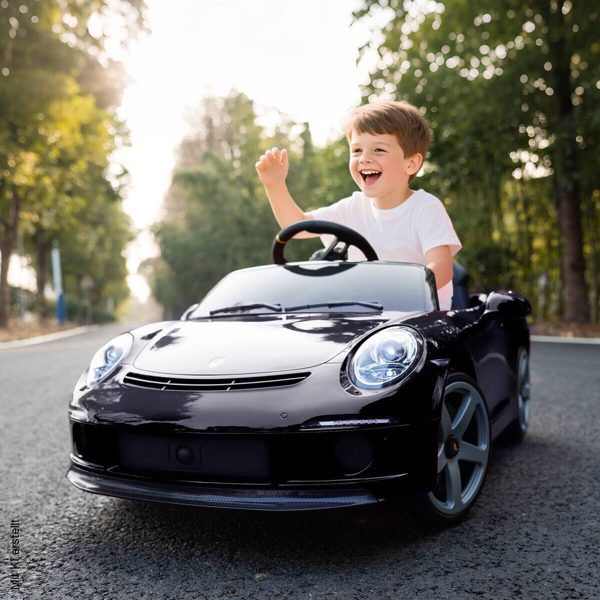 AIYAPLAY Kinder Elektroauto schwarz B/H/L: ca. 65,5x47x108 cm