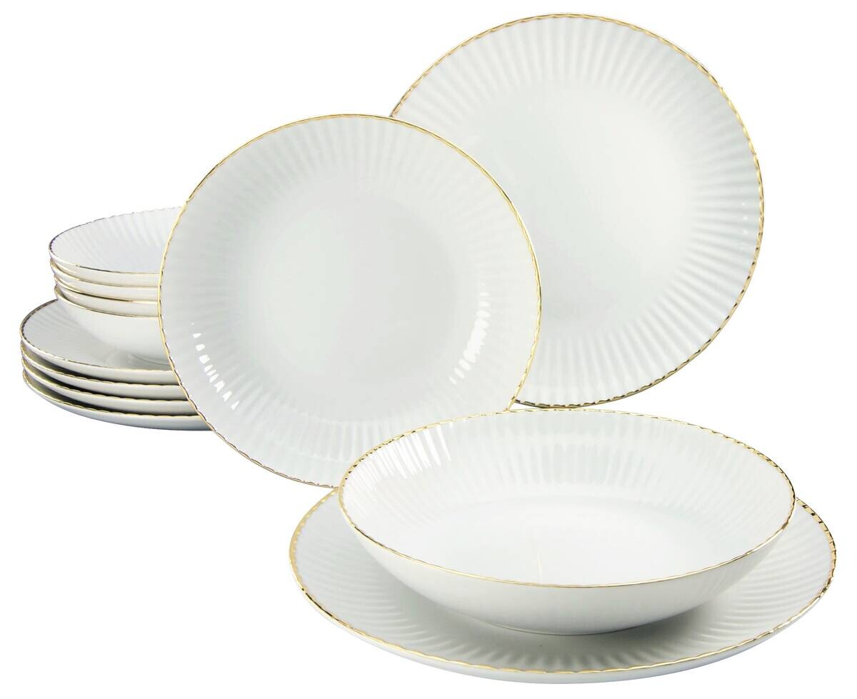 CreaTable Tafelservice Allegra Goldband