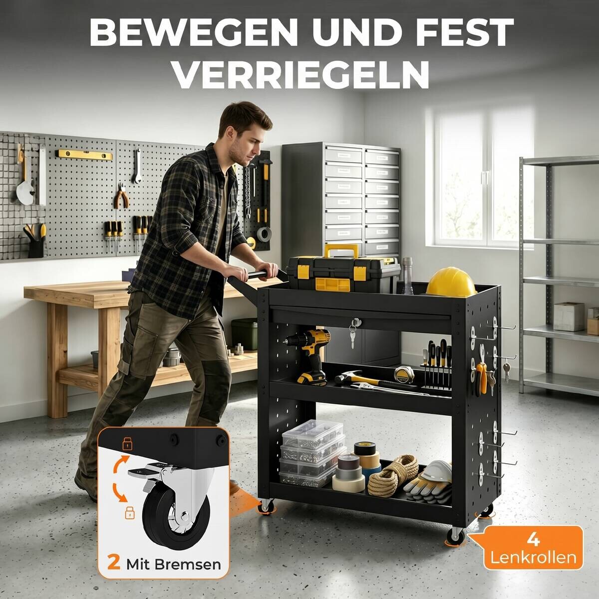 Werkzeugwagen B/H/T: ca. 78x73x35 cm
