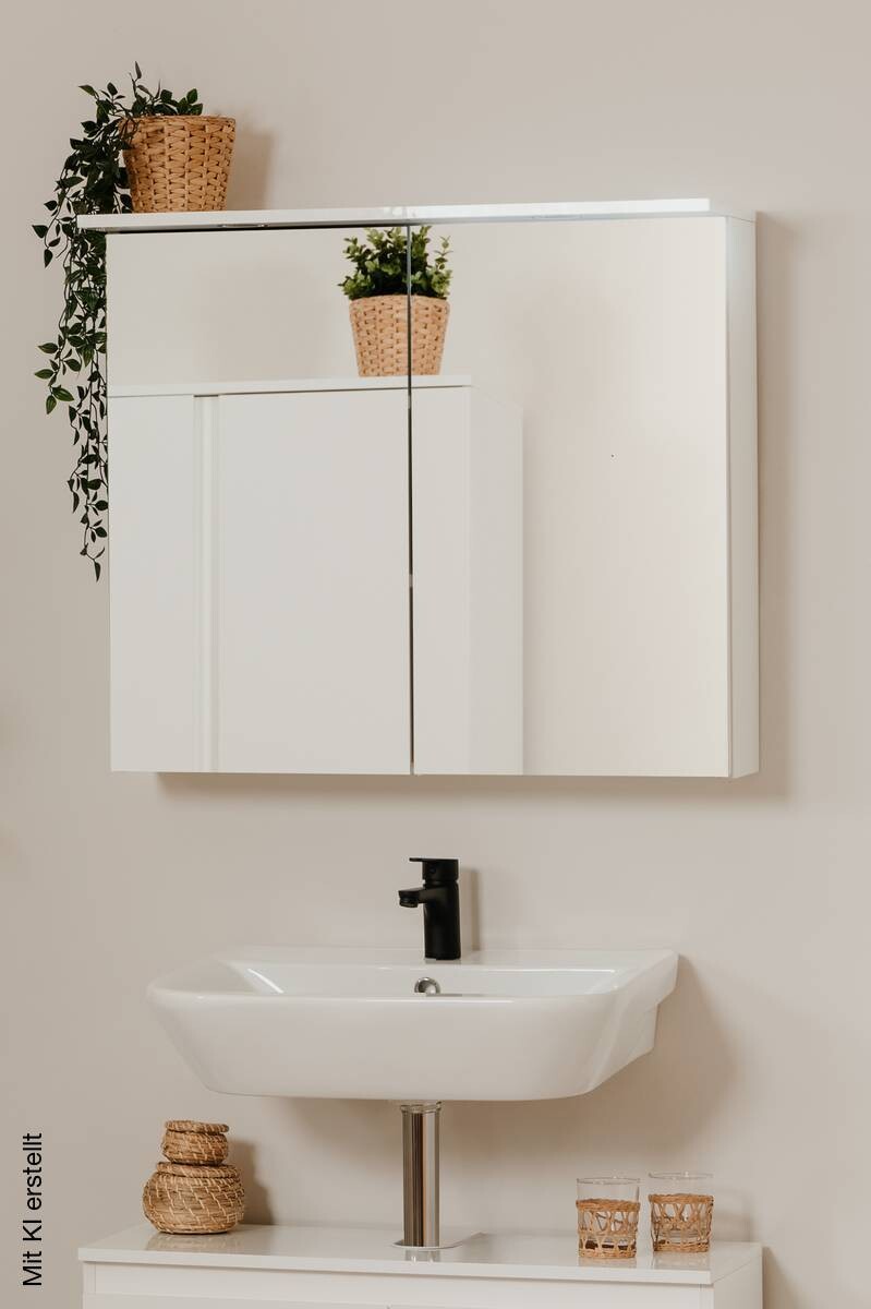 Spiegelschrank Capetown weiß B/H/T: ca. 79x71x28 cm
