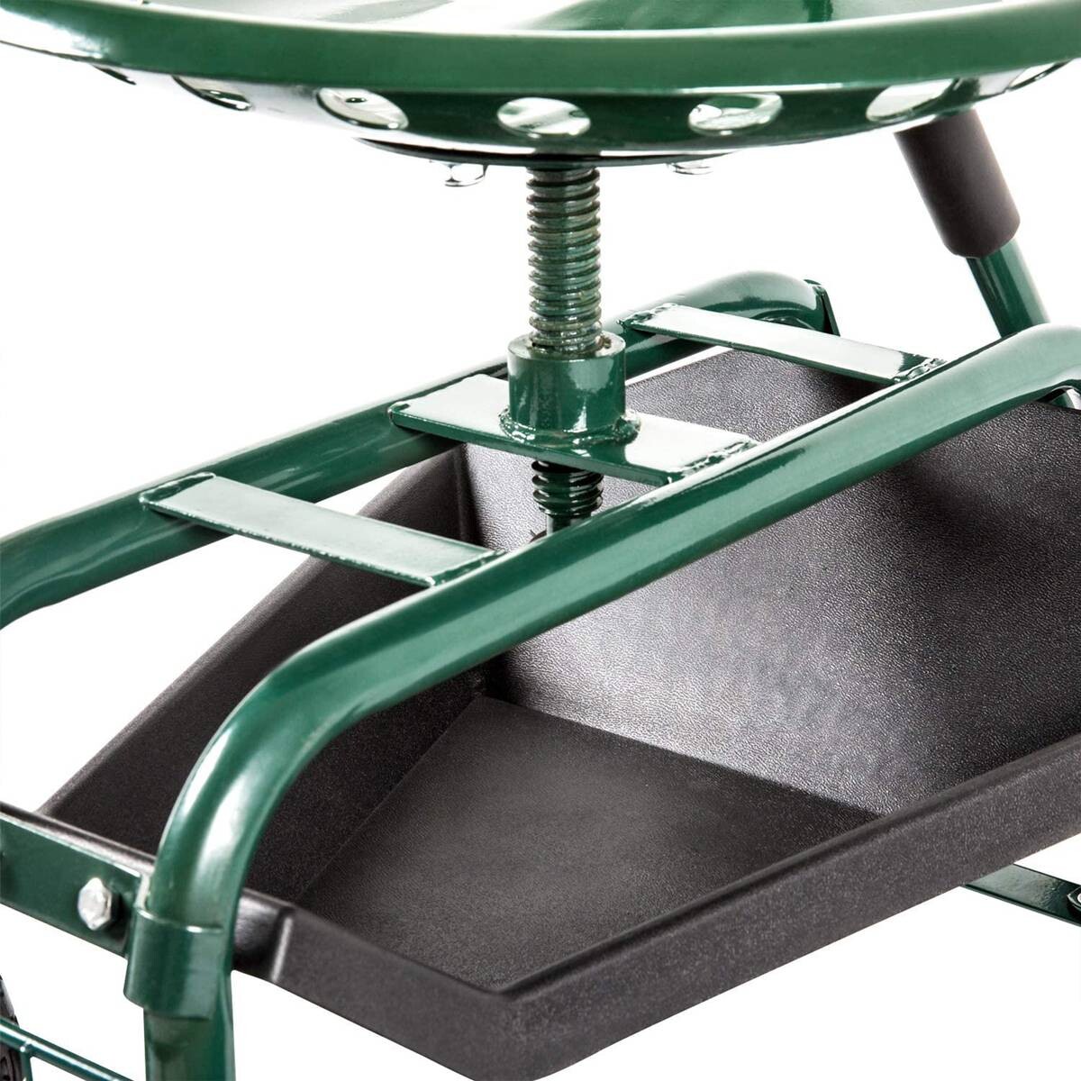 AXI Fahrbarer Gartensitz AG22 grün Metall B/H/T: ca. 53x98x112 cm