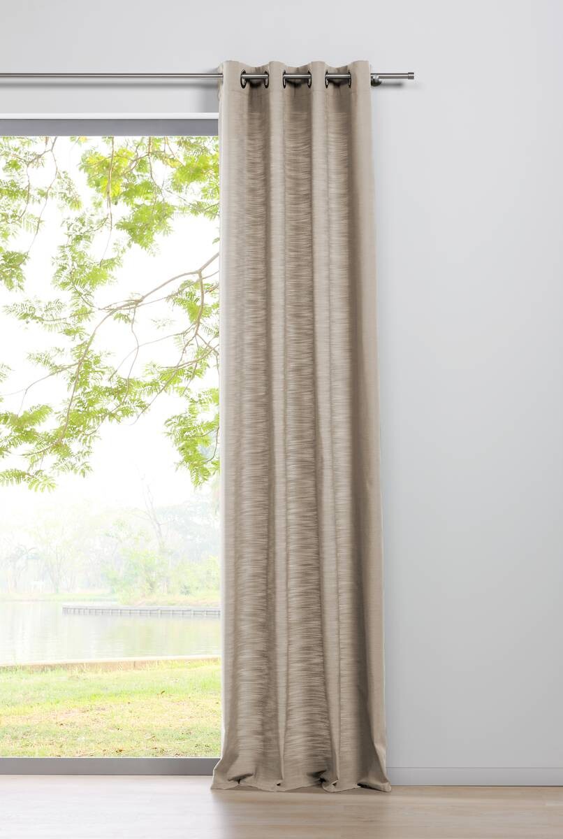 Ösenvorhang 2er Pack Balance beige B/L: ca. 135x245 cm