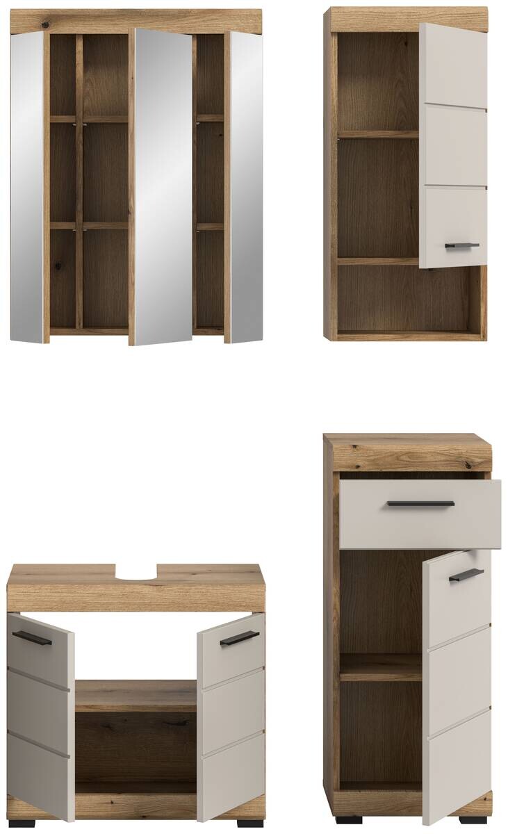 Badezimmer-Set Scout Evoke Oak Nachbildung Kaschmirgrau Nachbildung B/H/T: ca. 112x191x34 cm
