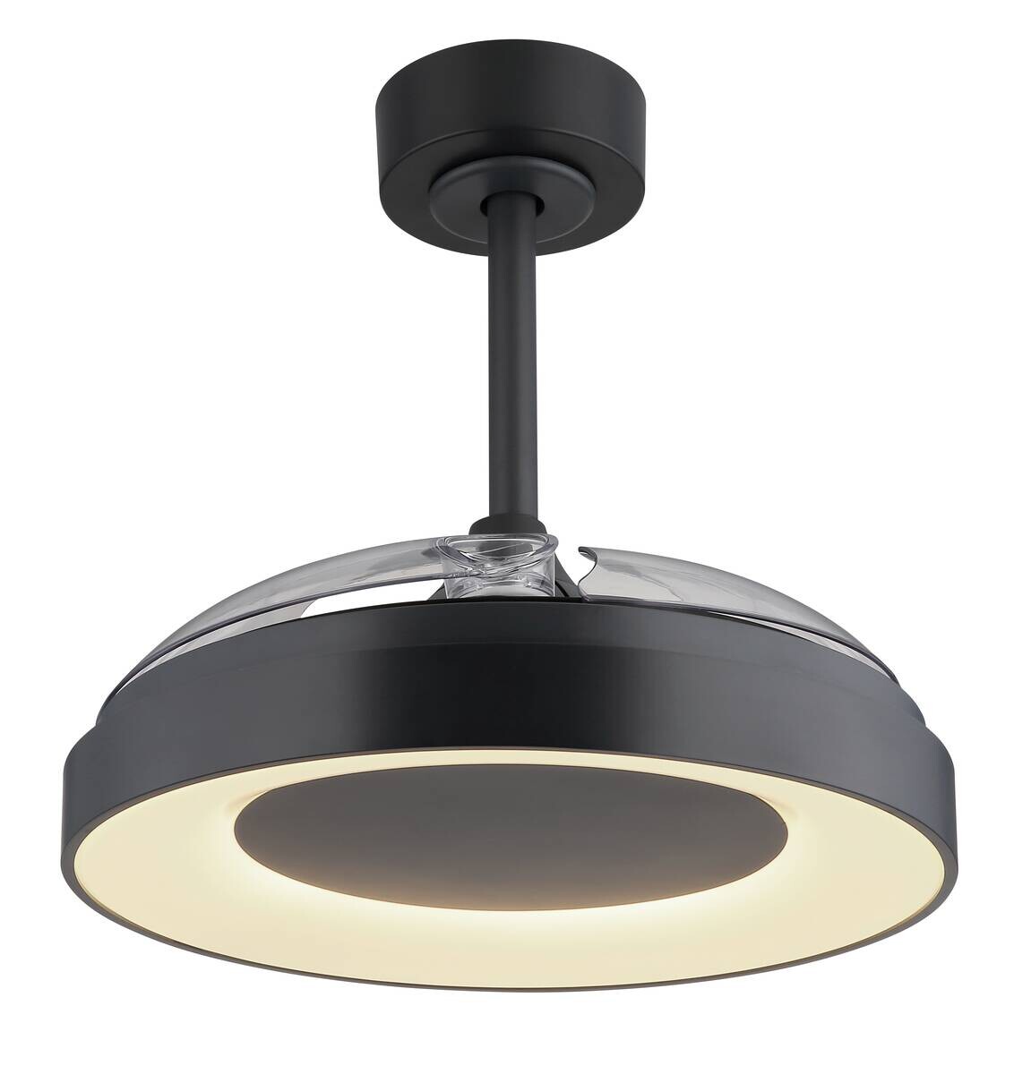 GLOBO Deckenventilator transparent grau Opal H/D: ca. 44,8x91 cm max. 40 W