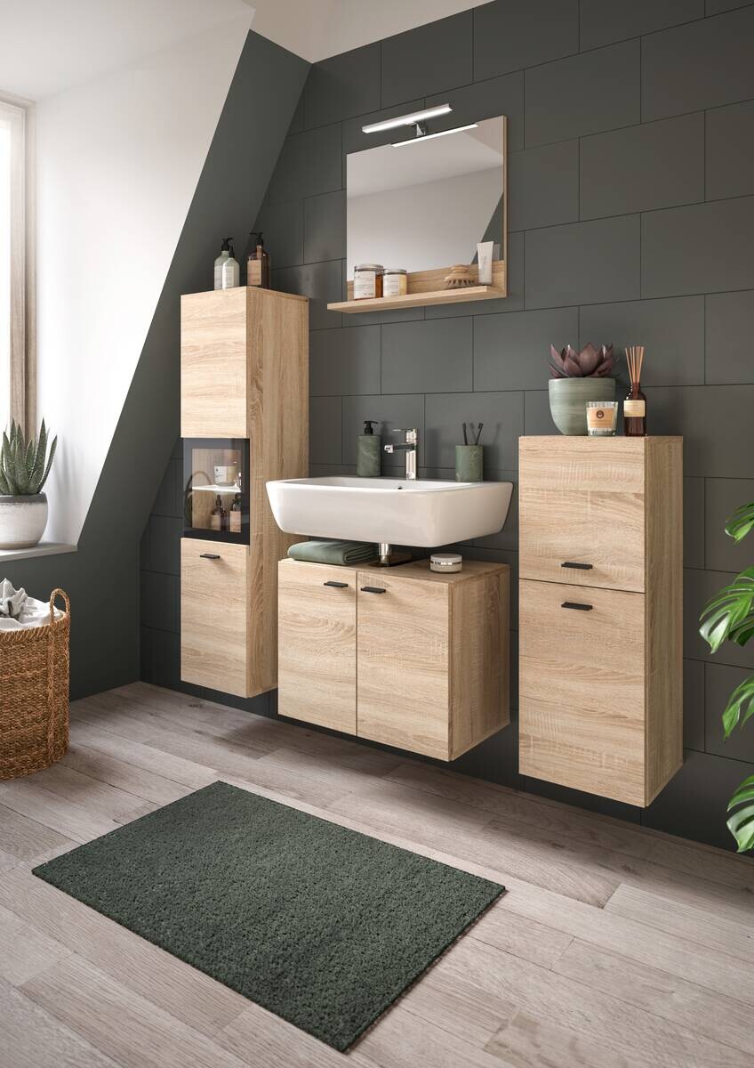 Badezimmer-Set BOSTON Eiche Sonoma Nachbildung B/H/T: ca. 57x44x33 cm