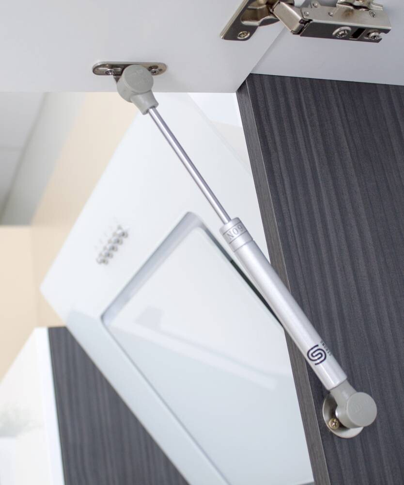 Respekta Winkelküche Amanda grau Hochglanz B/T/L: ca. 290x60x200 cm