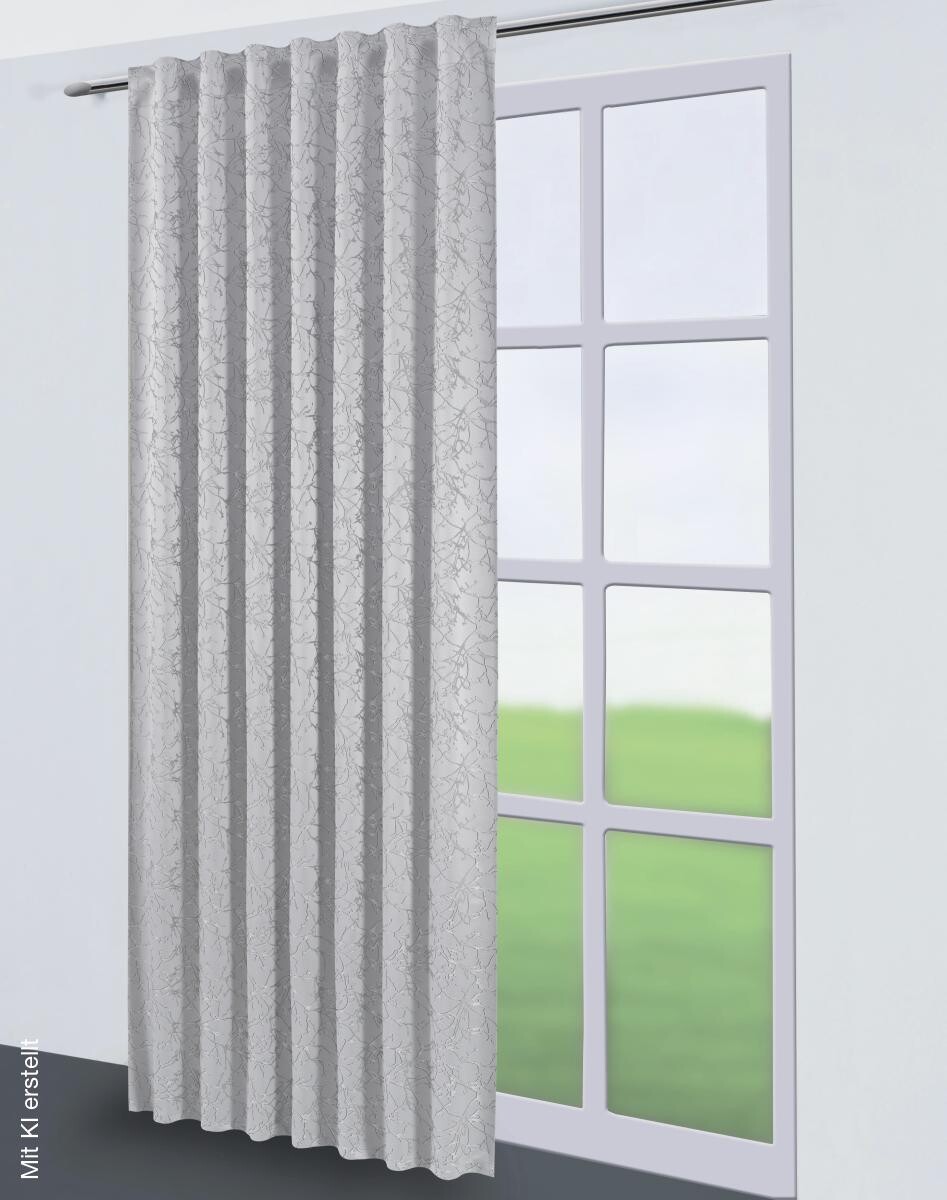 Kombivorhang Sibel silber B/L: ca. 140x245 cm