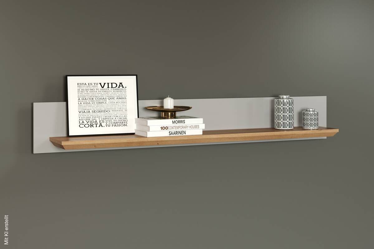 Wandboard Landside Lichtgrau Eiche Artisan Nachbildung B/H/T: ca. 153x22x22 cm