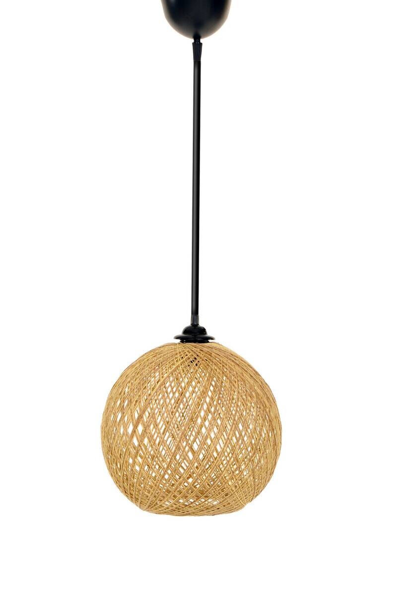 Opviq Pendelleuchte braun gelb B/H/T/L/D: ca. 24x55x24x24x24 cm E27 1 Brennstellen