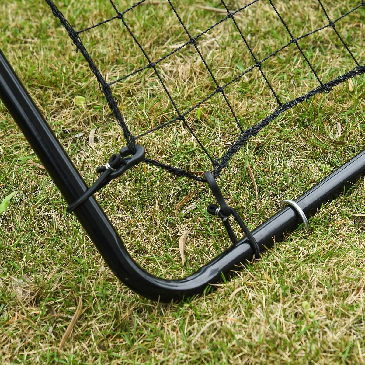 HOMCOM Netzrückprallwand Rebounder schwarz B/H/L: ca. 90x140x80 cm