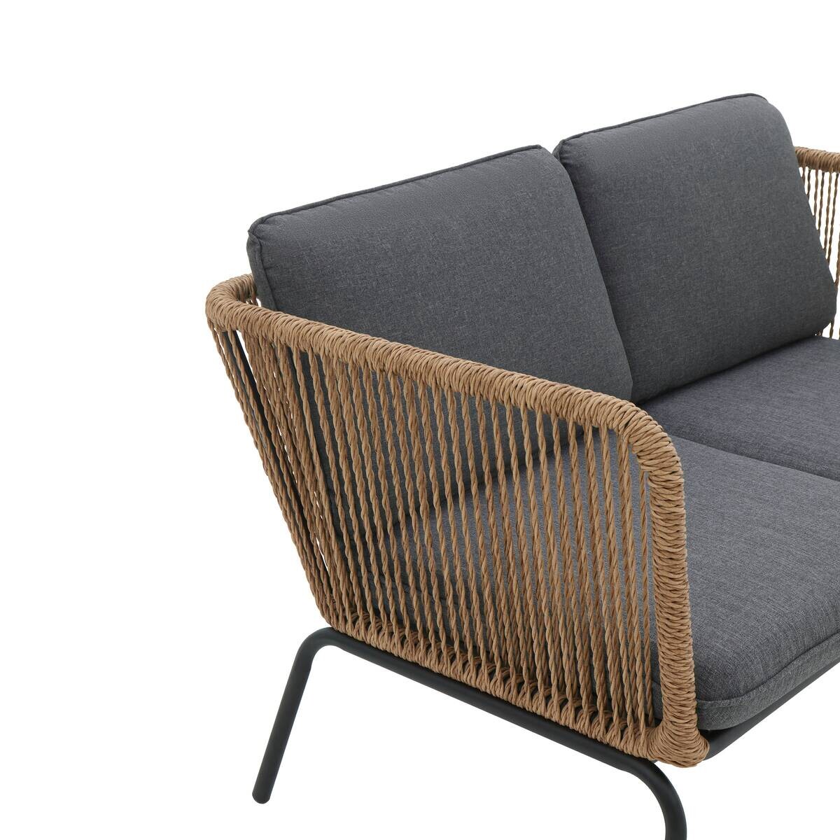 POCOline Gartensitzgruppe Verona dunkelgrau Stahl