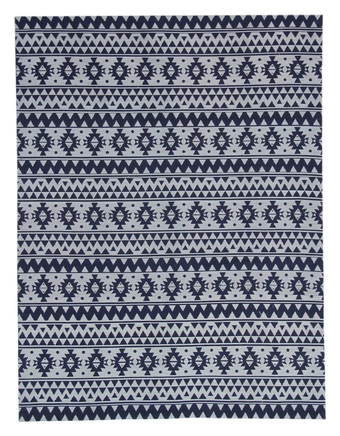 Kayoom Flachgewebeteppich Sunny 210 blau B/L: ca. 120x170 cm