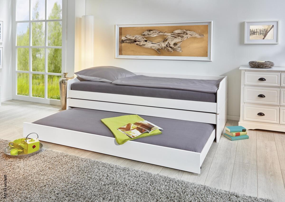 Funktionsbett Lotar weiß Liegefläche B/L: ca. 90x200 cm