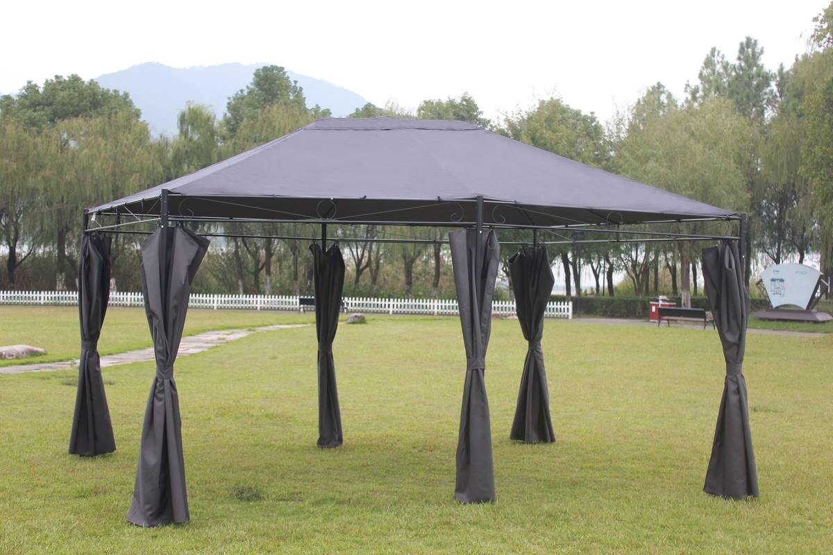 POCOline Pavillon Zeus anthrazit Stahlrohr B/H/L: ca. 400x270x300 cm