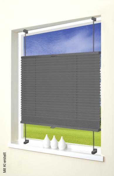 ACUS design collection Thermo Spann-Plissee Verdunklungsqualität anthrazit B/L: ca. 70x130 cm