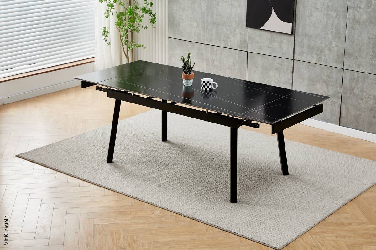 Esstisch Bilbao anthrazit Keramik Optik B/H/T: ca. 150x75x90 cm
