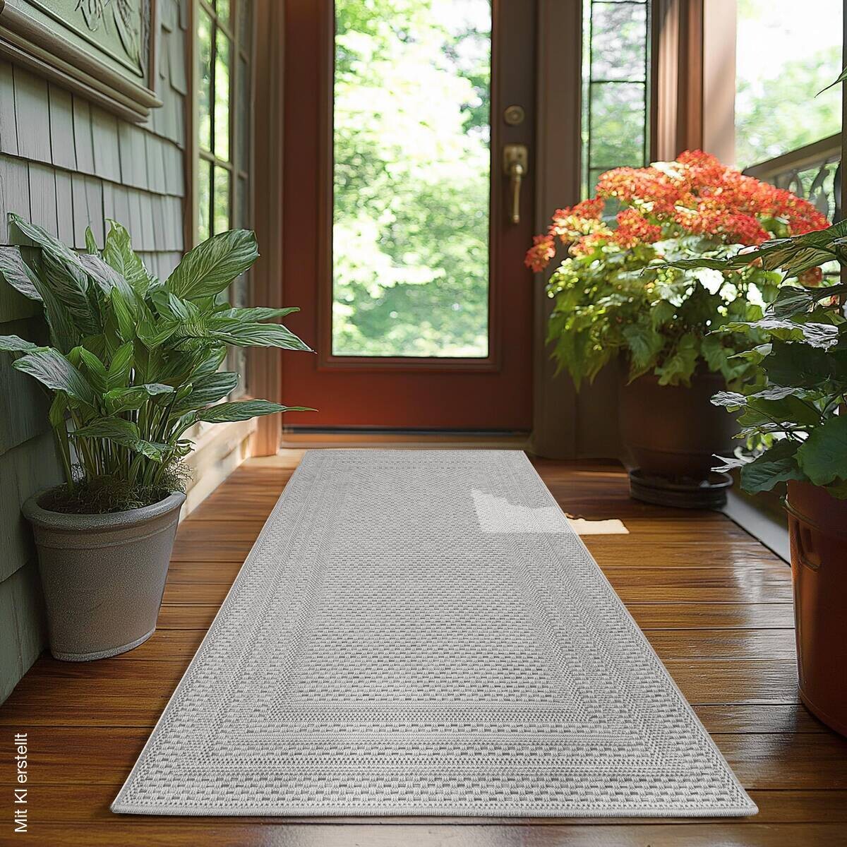 Ayyildiz Outdoorteppich DESERT grau B/L: ca. 80x250 cm