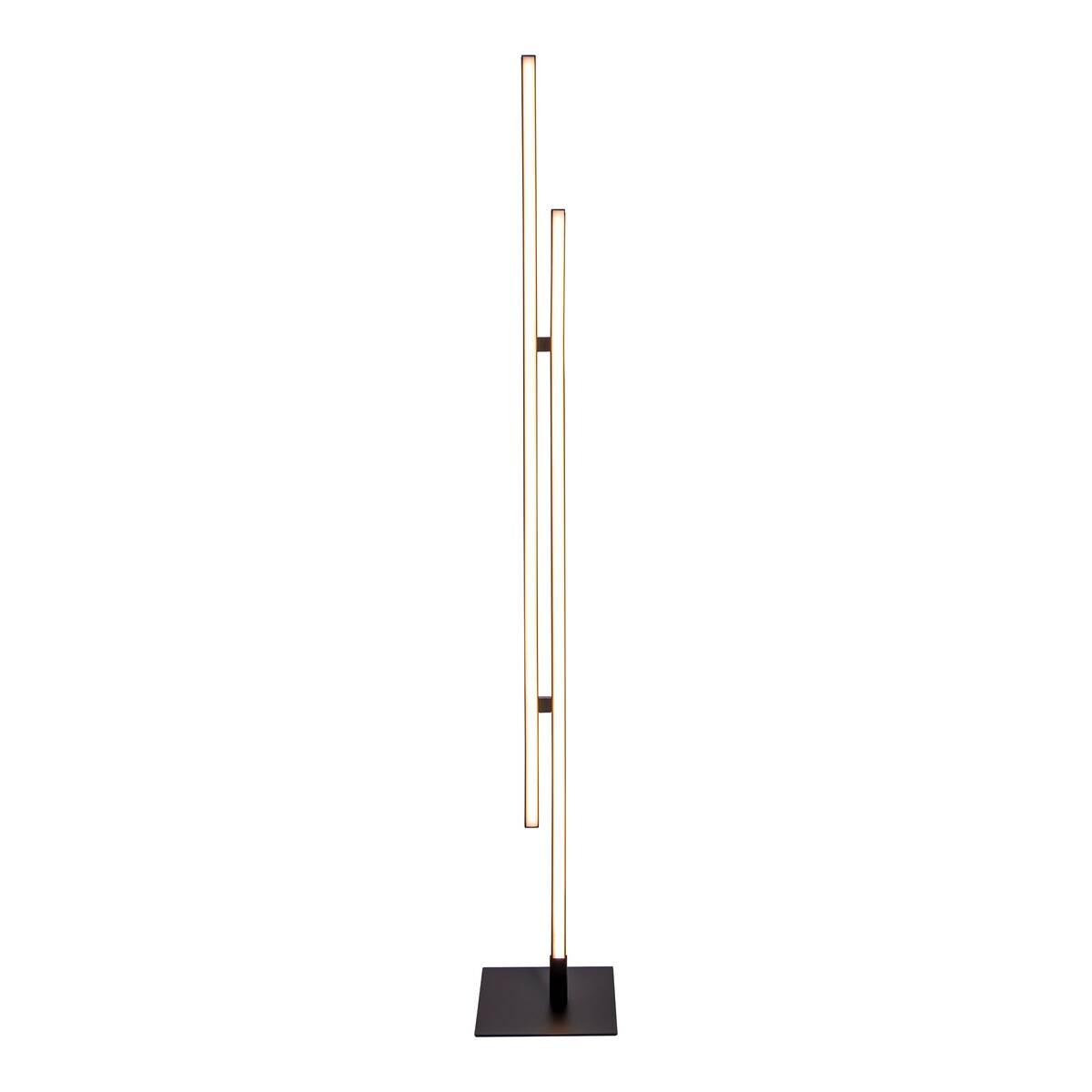 Näve Leuchten Stehlampe 2069722 schwarz Metall Kunststoff B/H/T: ca. 13x130x13 cm 2 Brennstellen
