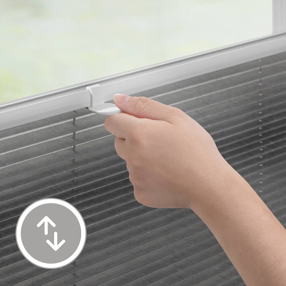 LICHTBLICK Spannplissee hellgrau B/L: ca. 90x130 cm