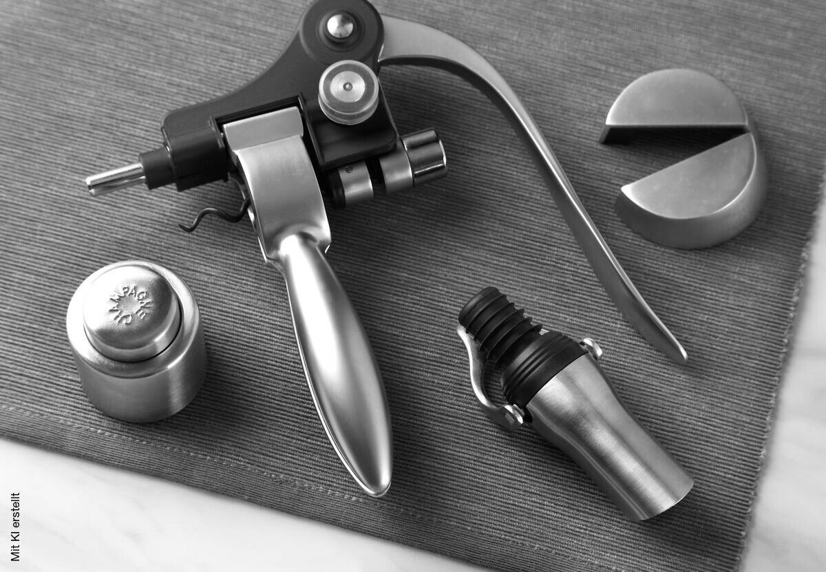 MASTERPRO Korkenzieher FOODIES OENOLOGY schwarz Edelstahl