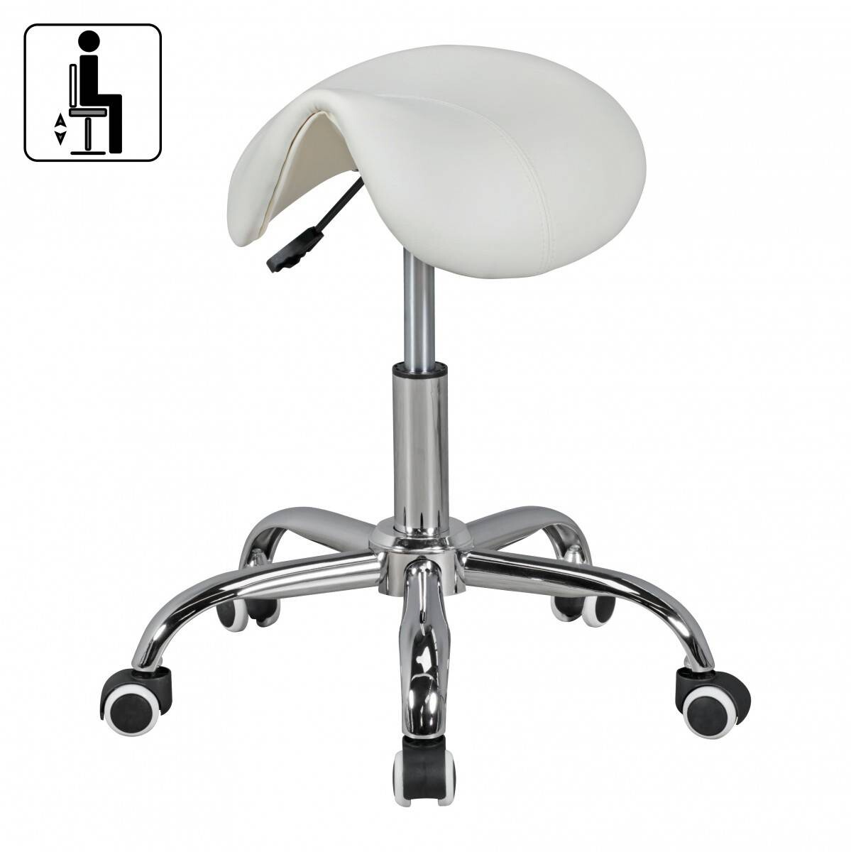 Hocker weiß Kunstleder