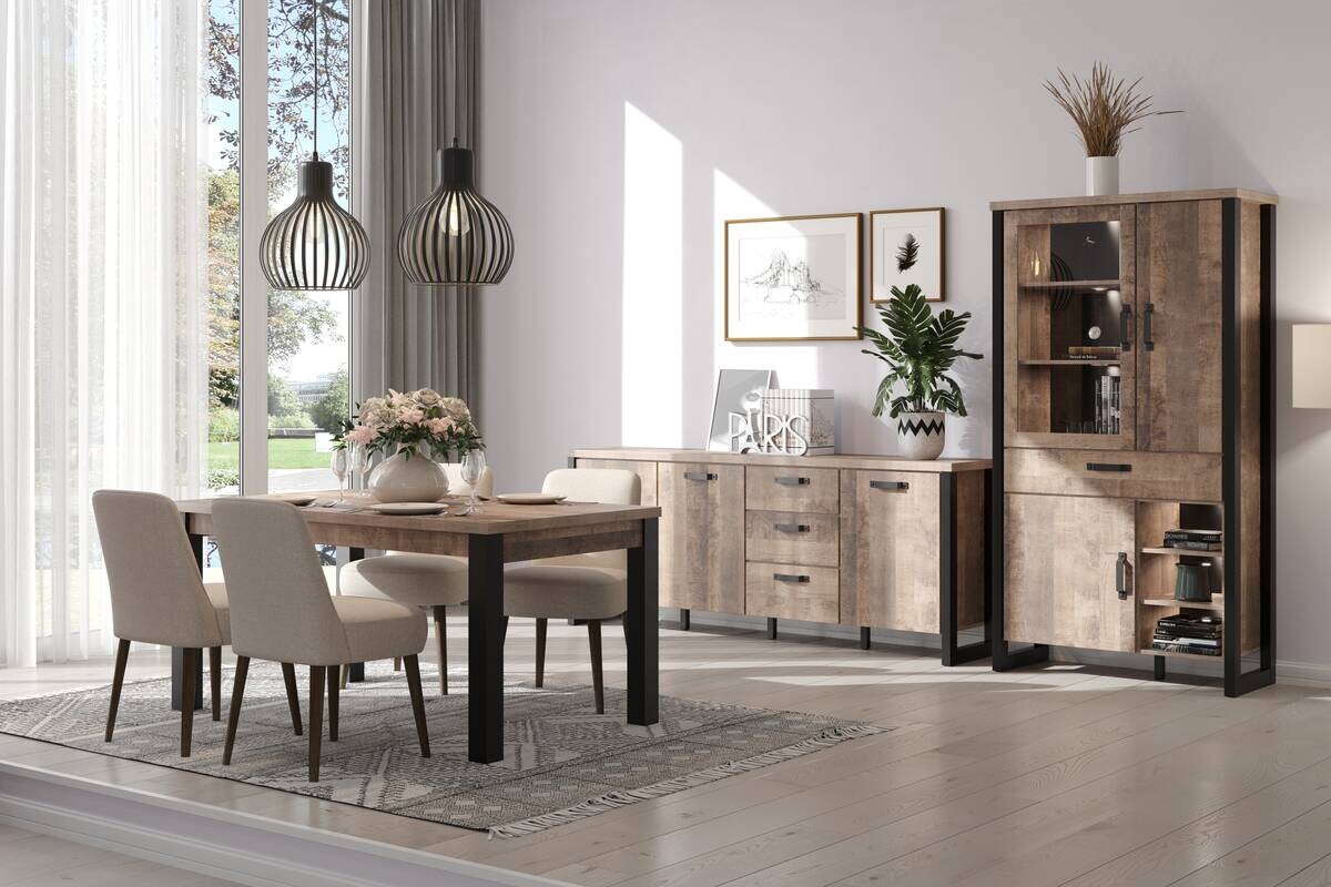 Tisch Emile Eiche Tabak Nachbildung B/H/T: ca. 160x77x90 cm