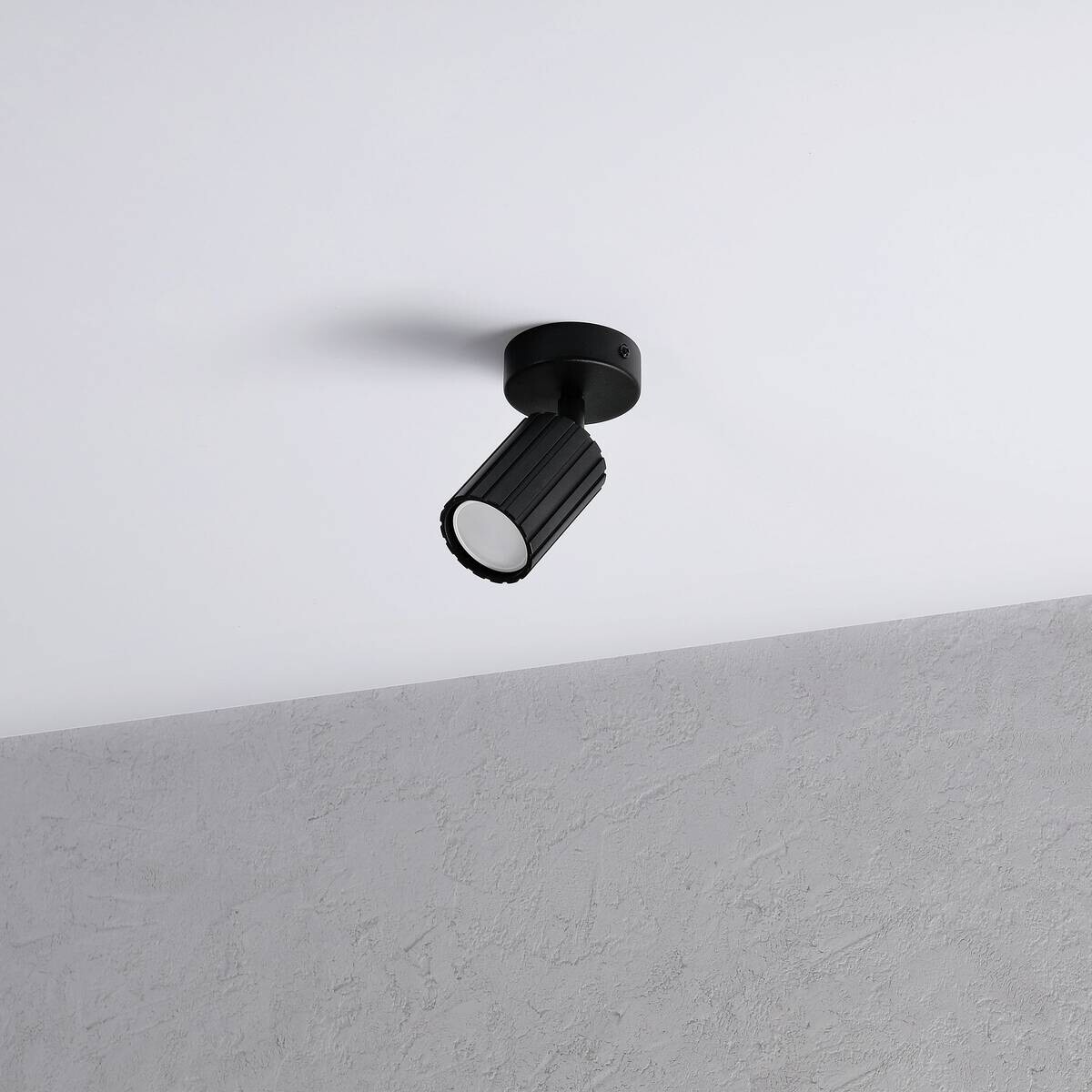 Lamkur Wandleuchte Prisma schwarz Stahl B/H/L: ca. 8x16x8 cm GU10 1 Brennstellen