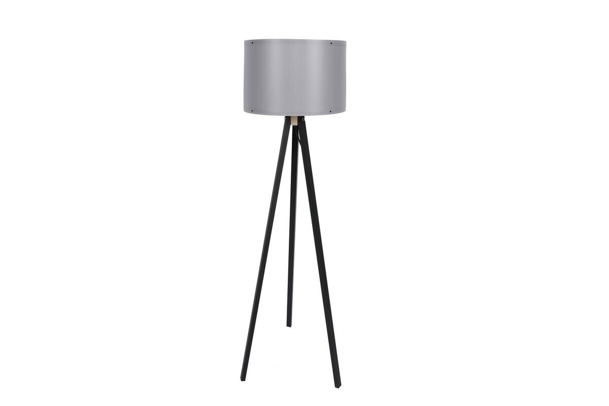 Opviq Stehlampe grau schwarz MDF Polypropylen B/H/L: ca. 38x145x38 cm E27 1 Brennstellen